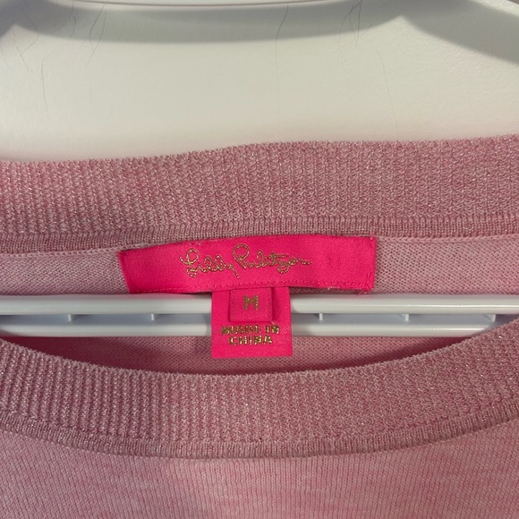 Lilly Pulitzer Cabo Pink Oversized Tunic Sweater with Pockets - Picture 2 of 9